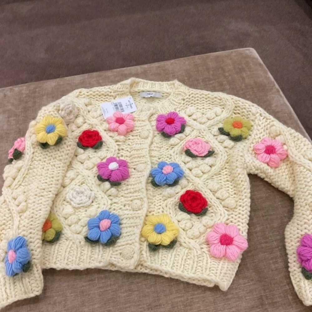 Next Cream Multicolor Floral Women's Cardigan